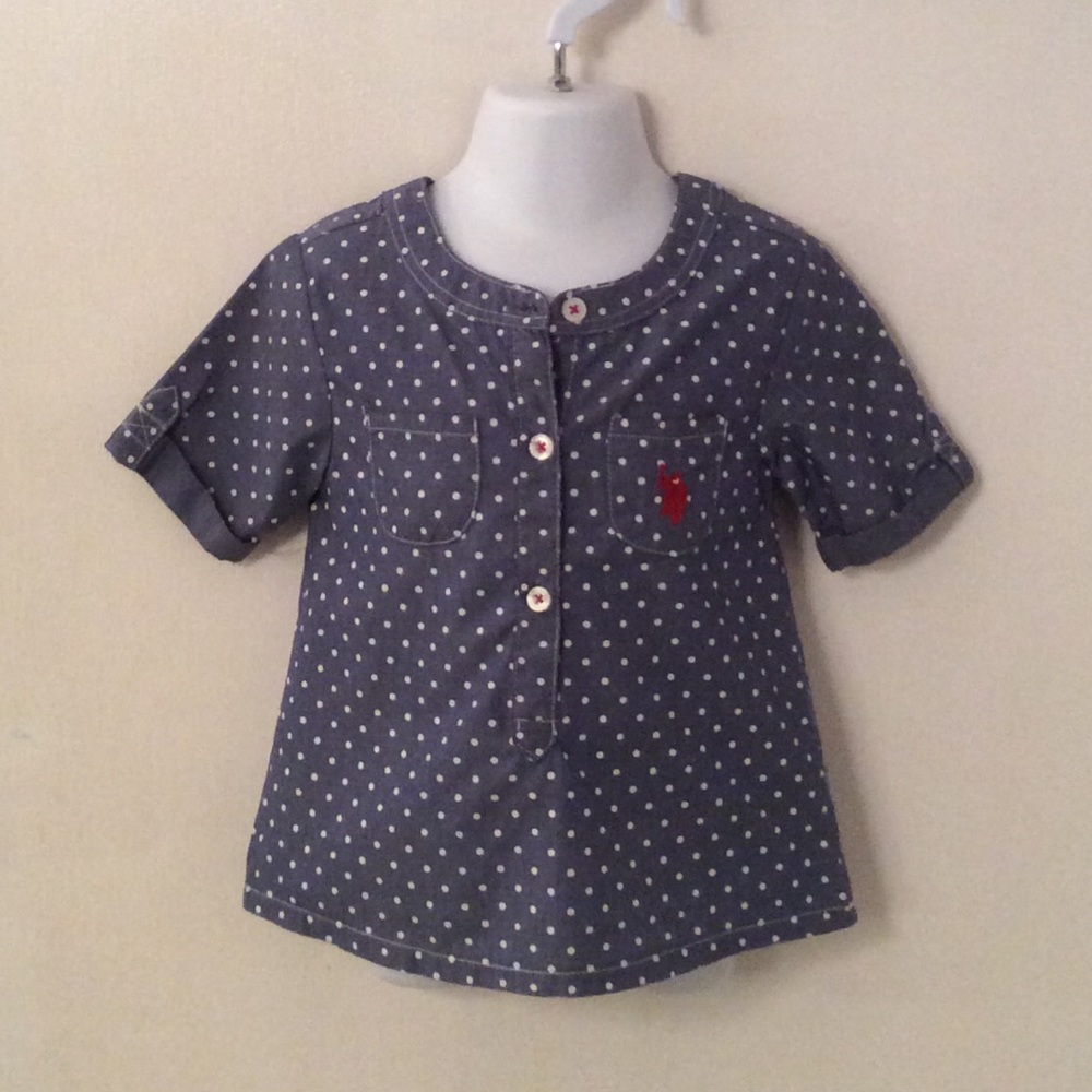 🤑U.S. Polo Assn short sleeve shirt. Size 2T